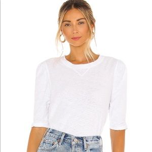 Free People Just A Puff White Tee